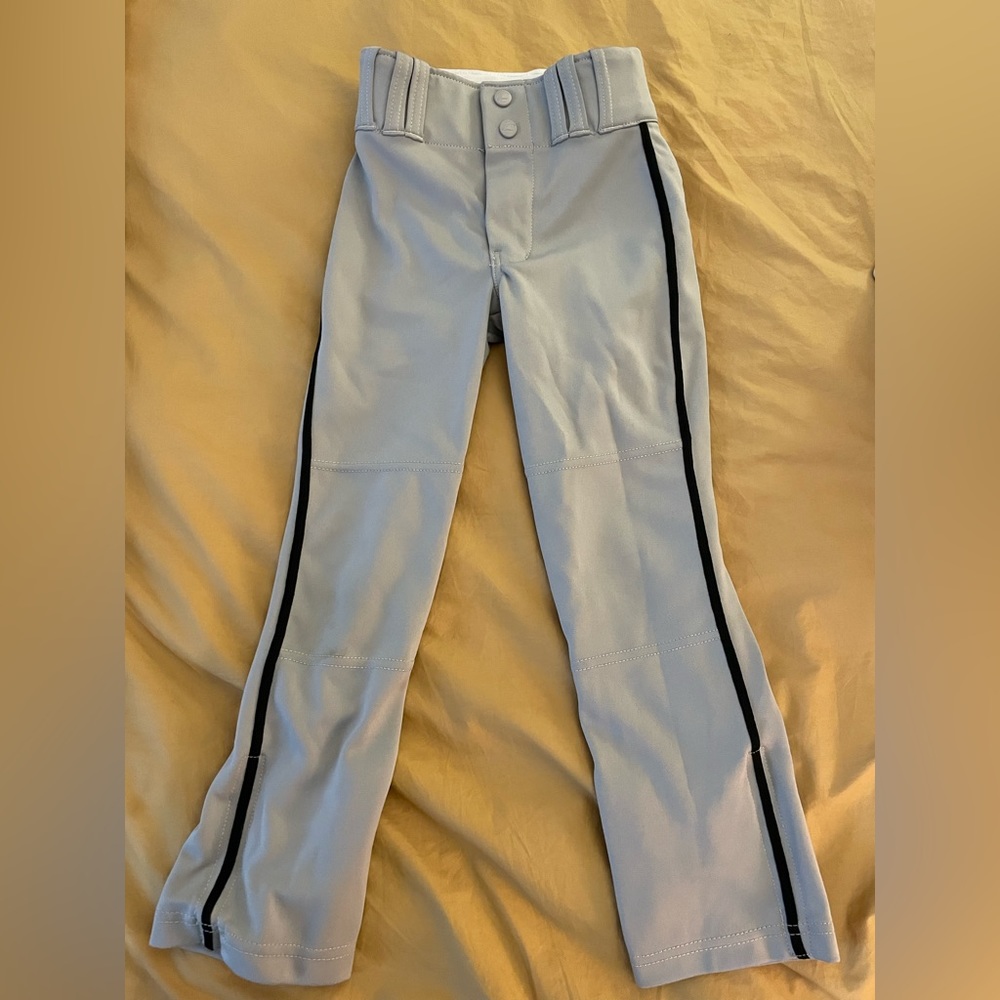 Gray baseball pants. Youth size Extra Small.
